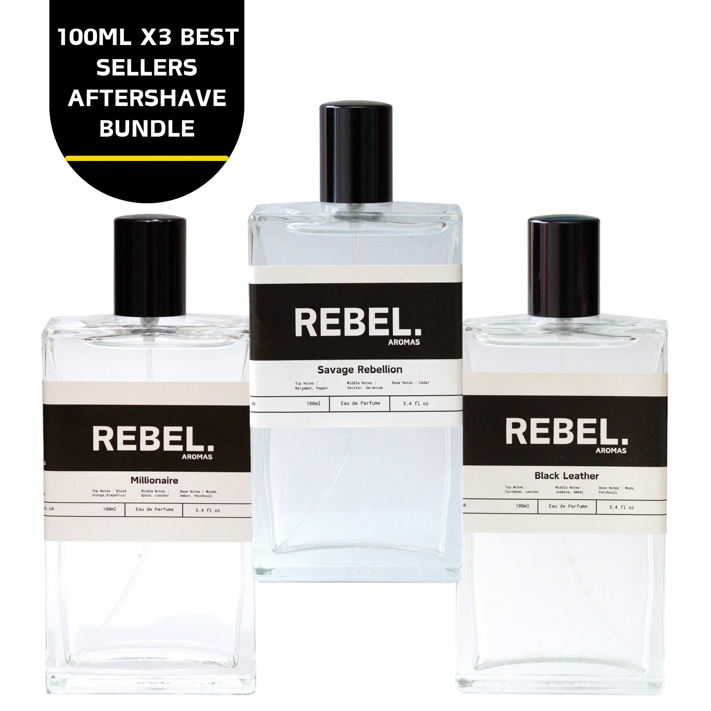 3x Best Sellers 100ml Aftershave Bundle - Rebel Aromas