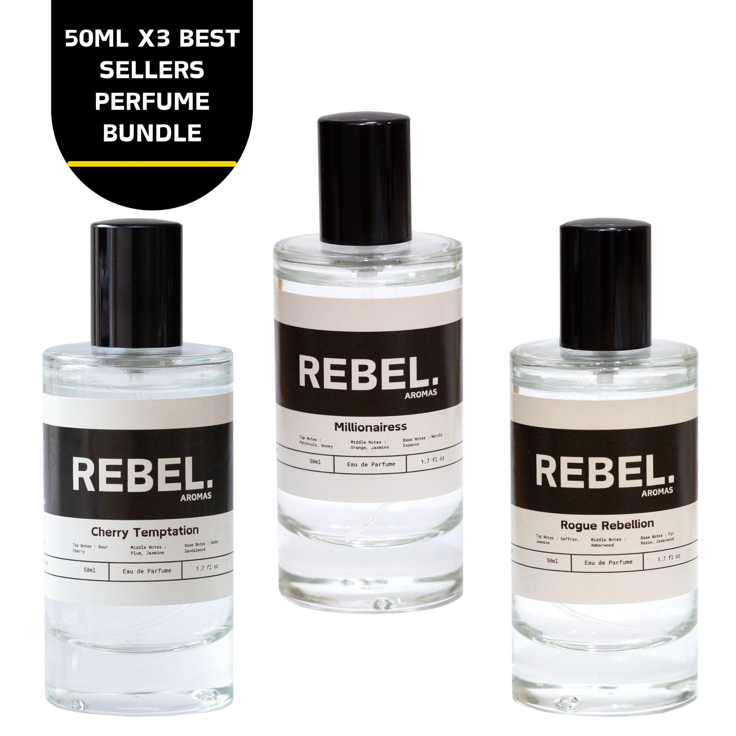 3x Best Sellers 50ml Perfume Bundle - Rebel Aromas