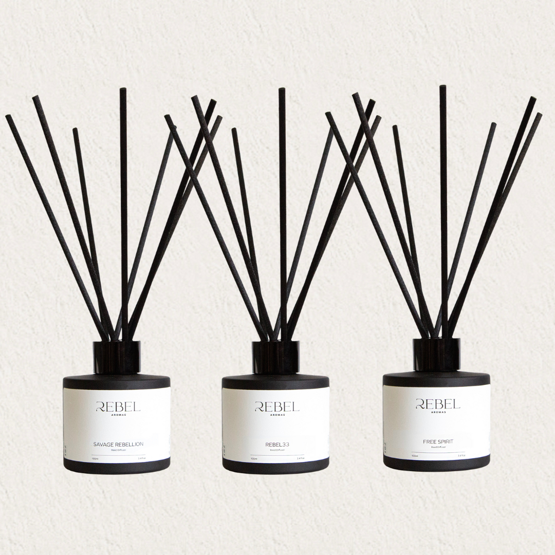 3 x Designer-Inspired Reed Diffuser Bundle - Black Modern Diffusers