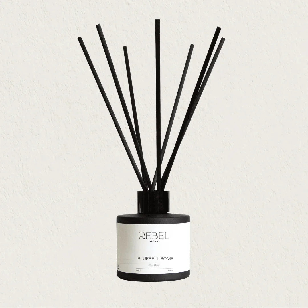 Bluebell Bomb Reed Diffuser 100ml Matte Black – Uplifting, Luxury Home ...
